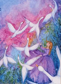 ANSICHTKAART | 7 zwanen | ANNE ILLUSTRATIES