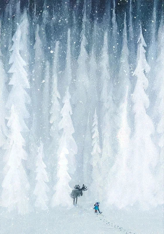 ANSICHTKAART | The winterforest | LINDE FAAS