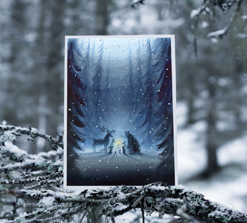 ANSICHTKAART | Little winterlight | LINDE FAAS