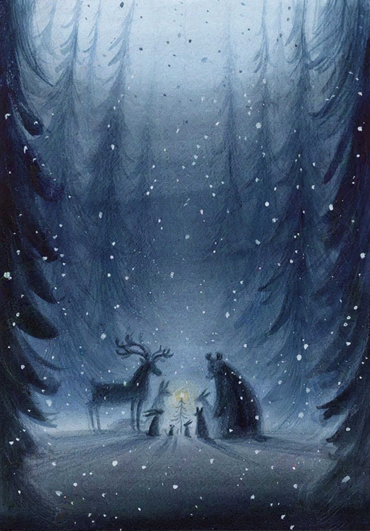 ANSICHTKAART | Little winterlight | LINDE FAAS