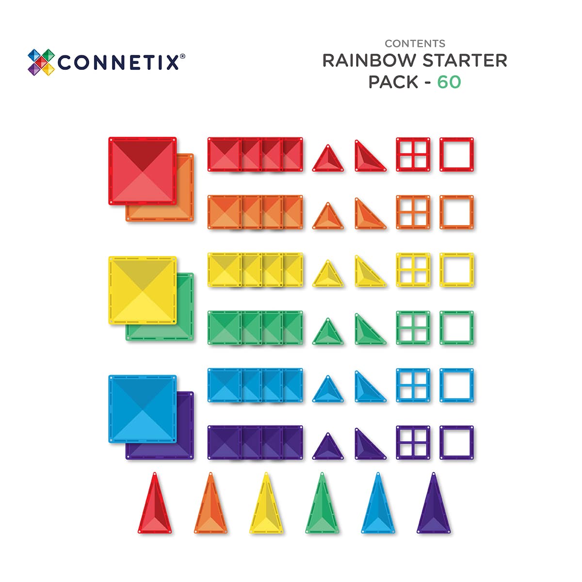 CONNETIX | Rainbow Starter Pack 60 pieces