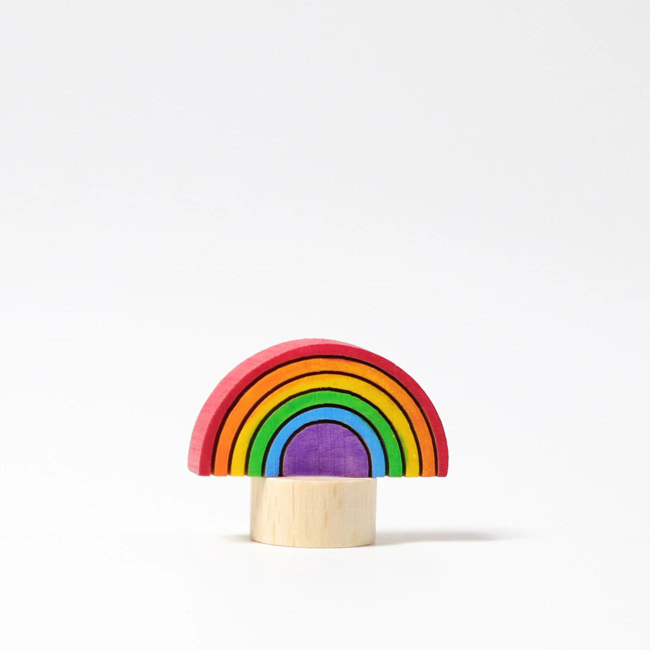 GRIMM’S | Houten jaarring steker | Regenboog