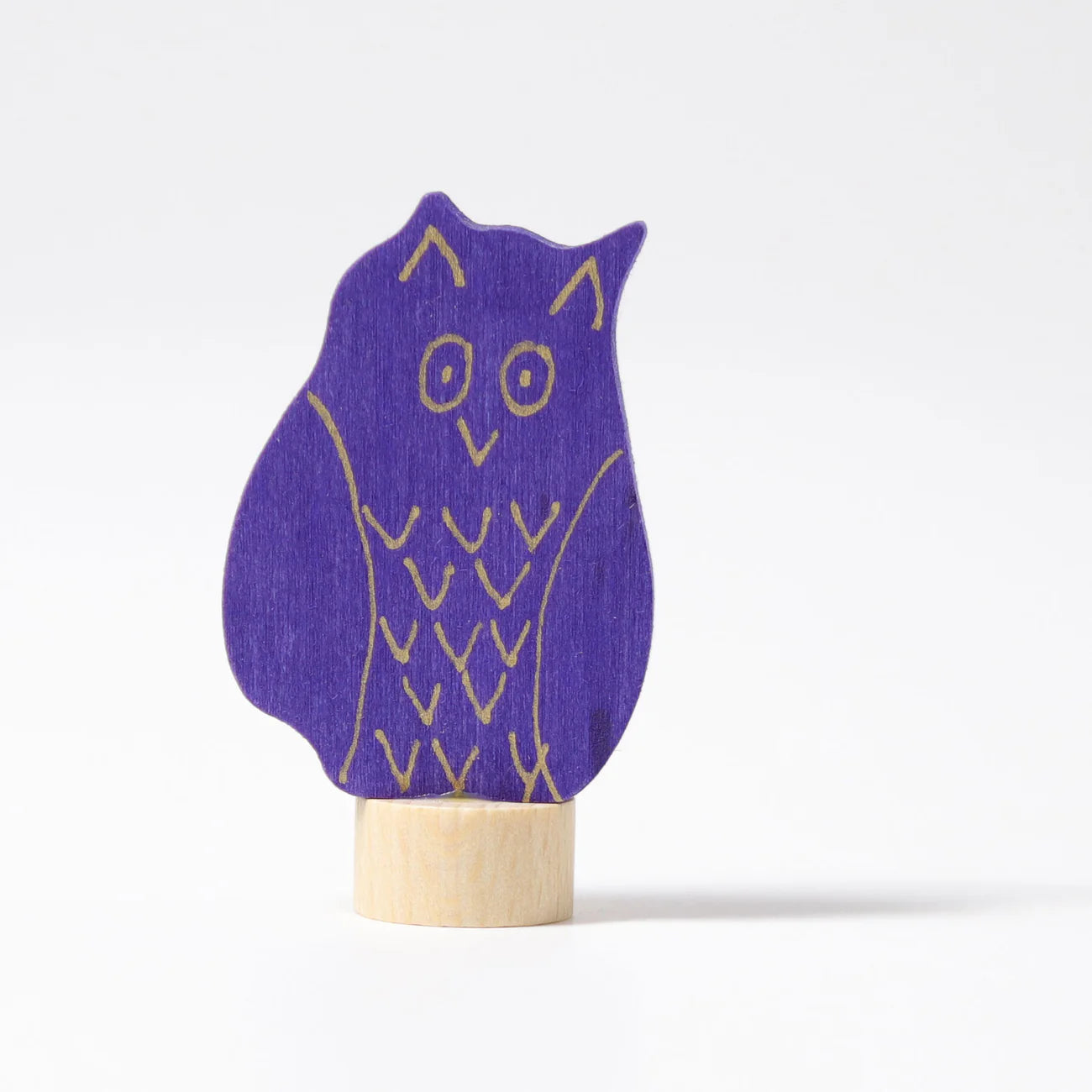 GRIMM’S | Houten jaarring steker | Uil