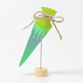 GRIMM’S | Houten jaarring steker | School cone (groen)