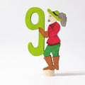 GRIMM’S | Houten jaarring steker | Sprookjescijfer 9