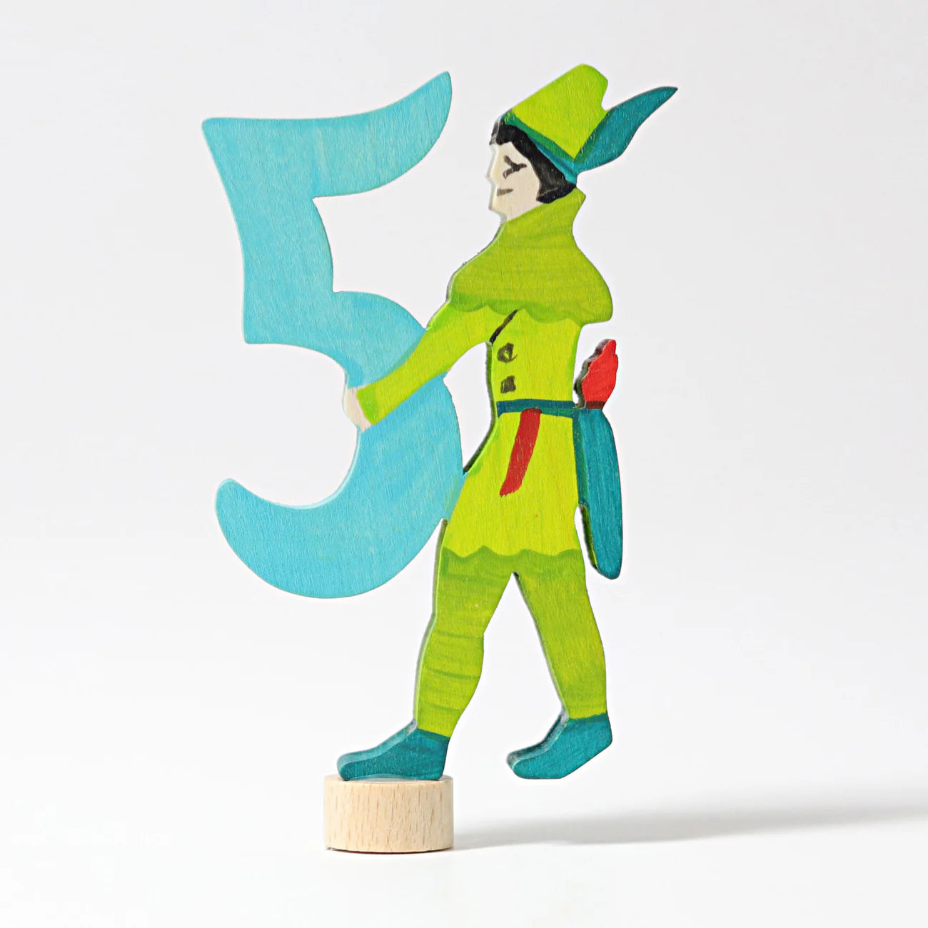 GRIMM’S | Houten jaarring steker | Sprookjescijfer 5