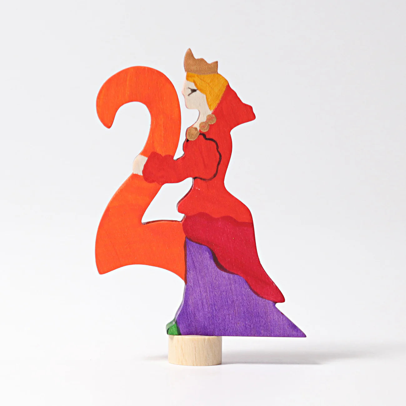 GRIMM’S | Houten jaarring steker | Sprookjescijfer 2