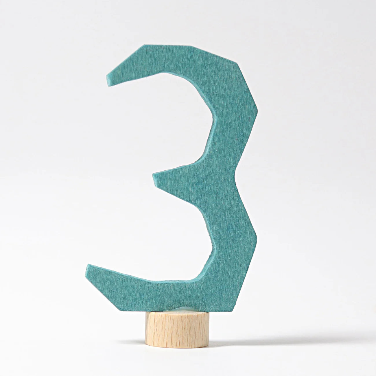 GRIMM’S | Houten jaarring steker | Cijfer antroposofisch 3