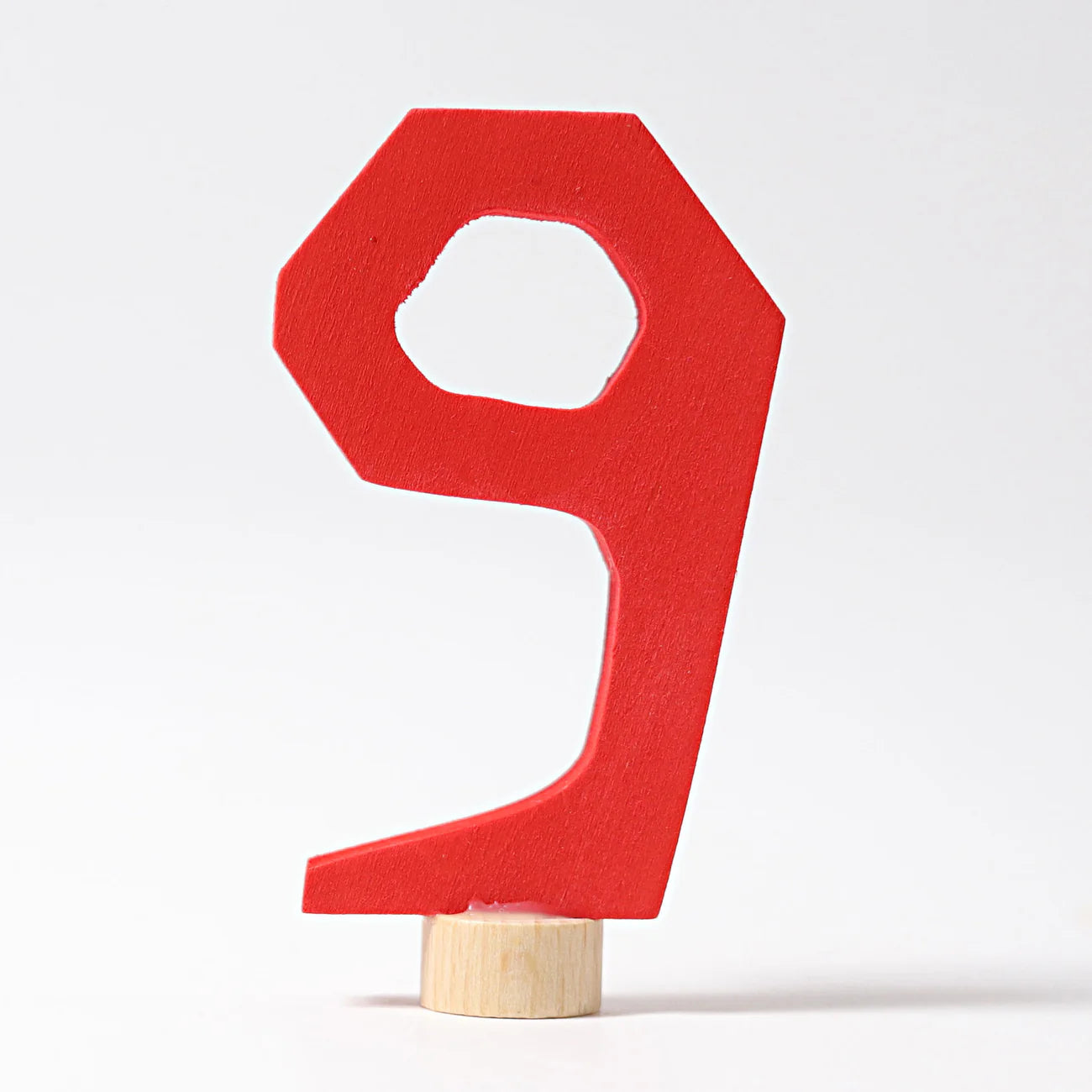 GRIMM’S | Houten jaarring steker | Cijfer antroposofisch 9
