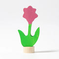 GRIMM’S | Houten jaarring steker | Bloem (roze)