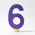 GRIMM’S | Houten jaarring steker | Cijfer 6