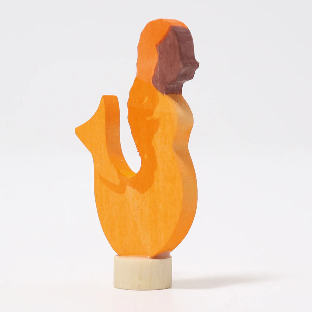 GRIMM’S | Houten jaarring steker | Zeemeermin (geel)