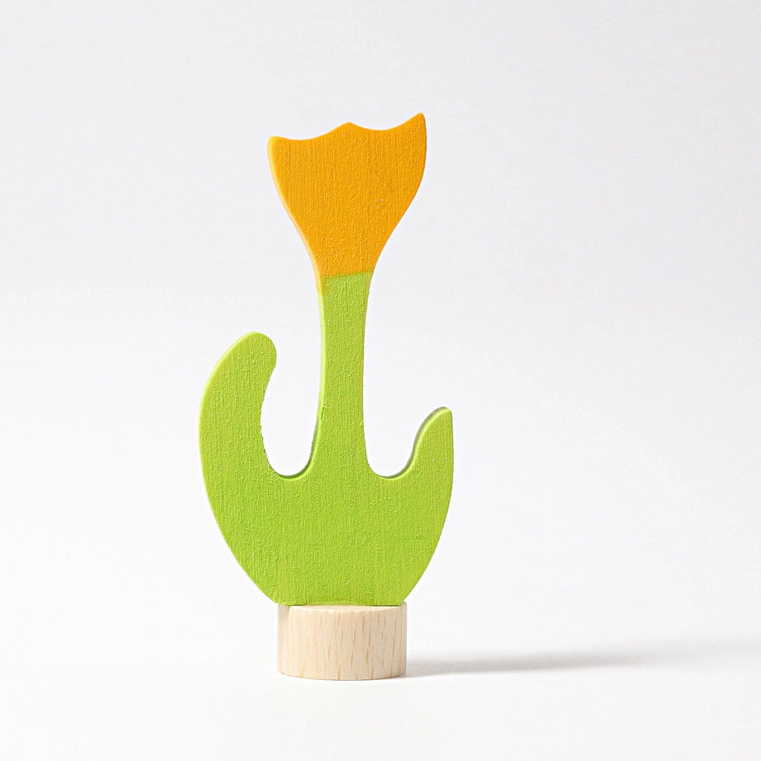 GRIMM’S | Houten jaarring steker | Tulp (geel)