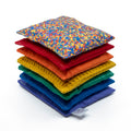 LITTLE BOTANIC LABEL | Sensorische pittenzakjes | Regenboog + regenboog confetti (7 stuks)
