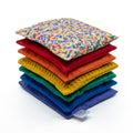 LITTLE BOTANIC LABEL | Sensorische pittenzakjes | Regenboog + super confetti (7 stuks)