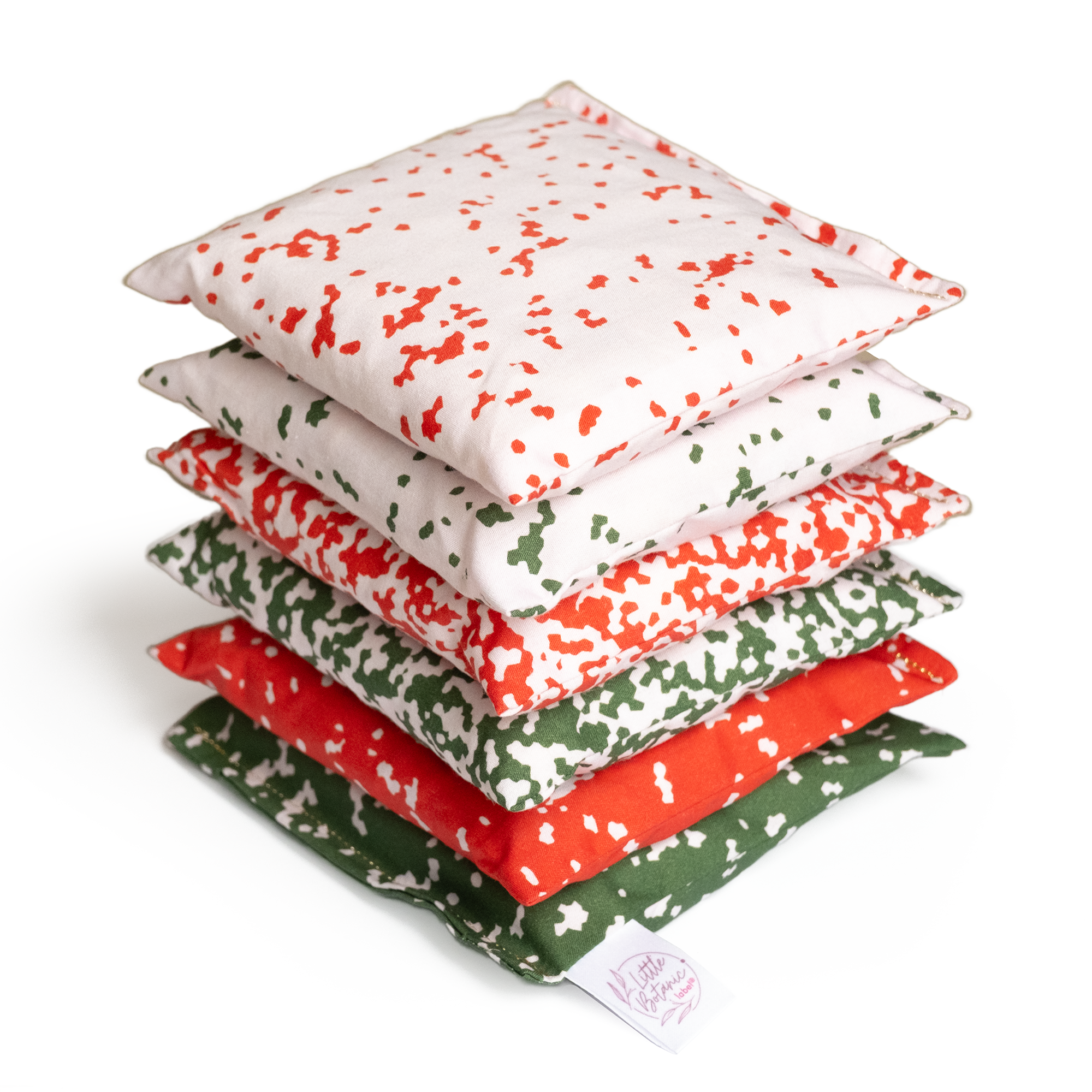 LITTLE BOTANIC LABEL | Blush & Darkgreen Christmas special (6 stuks)