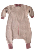 LILANO | Slaapzak wolfleece met voeten | Mauve striped