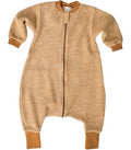 LILANO | Slaapzak wolfleece met voeten | Curry striped