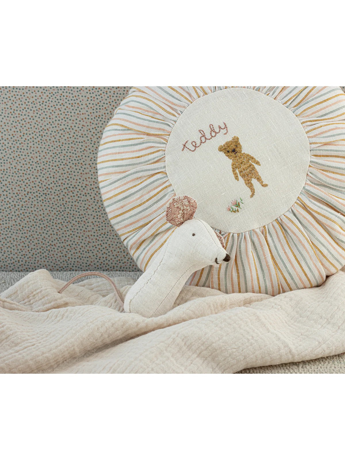MAILEG |  Lullaby friends, Muis-rammelaar - Naturel