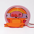 Grimm's | poppenhuis klein, roze-oranje