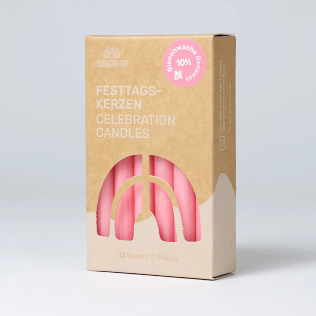 Grimm's | bijenwas kaars roze