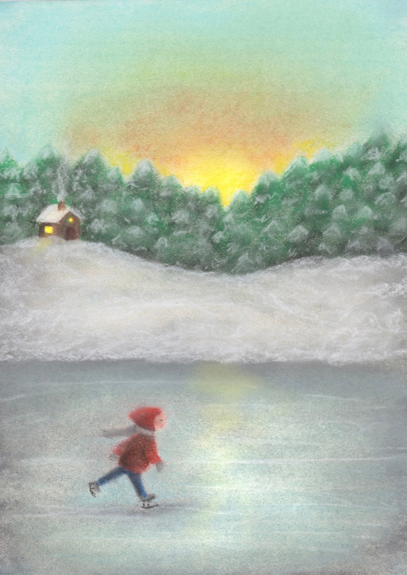 ANSICHTKAART | Schaatsen | LOT BOUWES