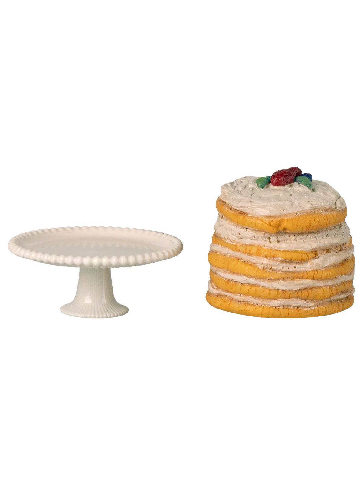 MAILEG | Feesttaart en cake standaard, Muis - Gebroken wit
